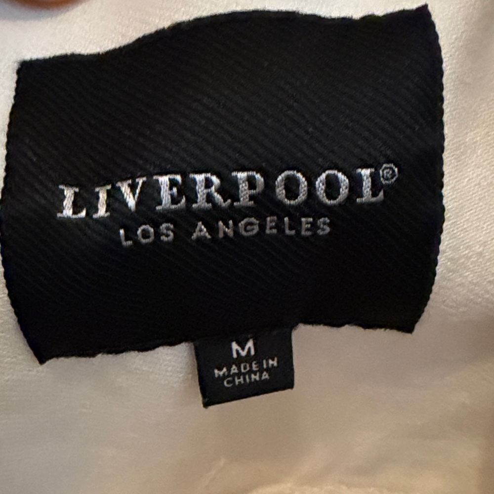 Liverpool White Distressed Hem Jean Jacket - Picture 2 of 6